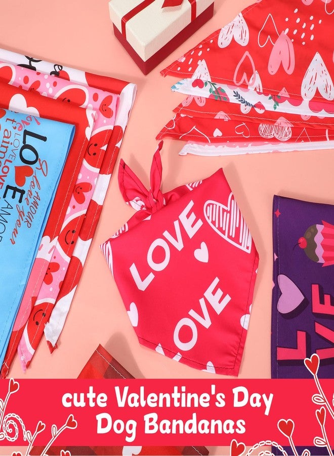 Abbylike 150 Pcs Valentine‘s Day Dog Bandanas Bulk Heart Bandanas Triangle Washable Dog Scarf Adjustable pet Bib Handkerchief for Small Medium Large Pets Birthday Supply - Image 5